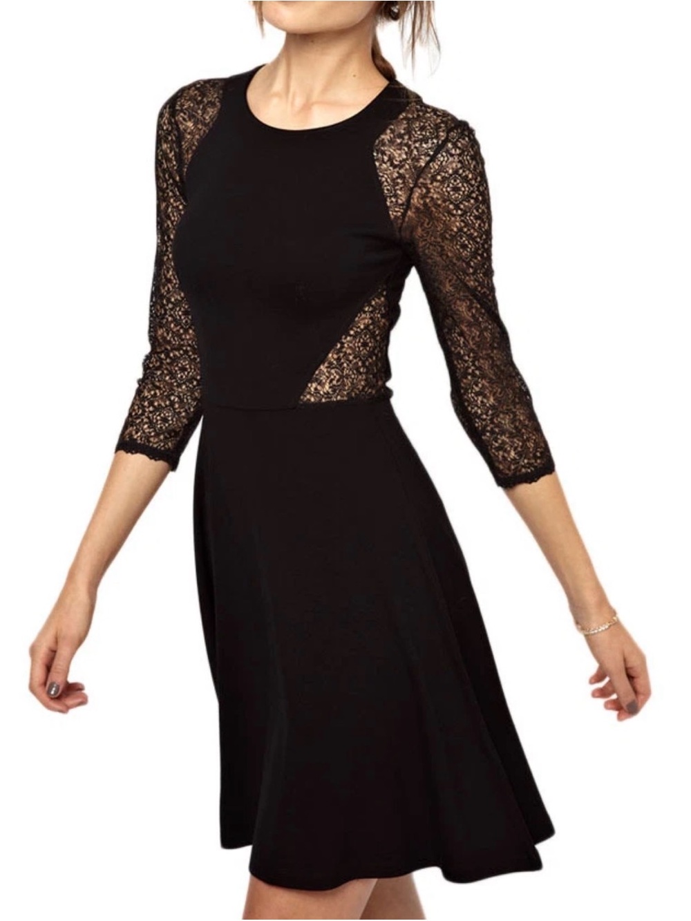 French Connection Black Lace Dress